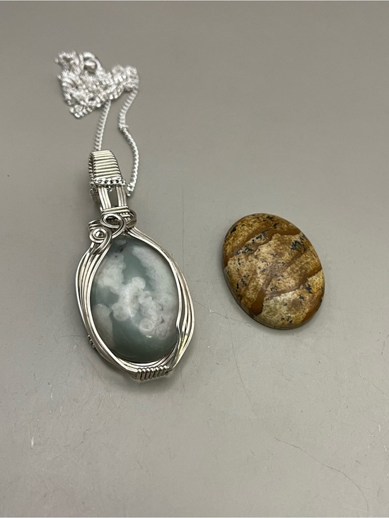 Jewelry - Handmade Sterling Silver Wire Wrapped Interchangeable Pendant Necklace